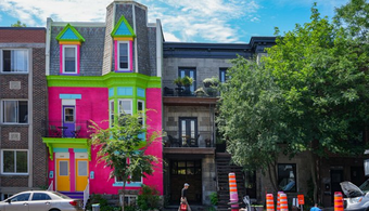 House Painted for Ad Against Montreal City Rules