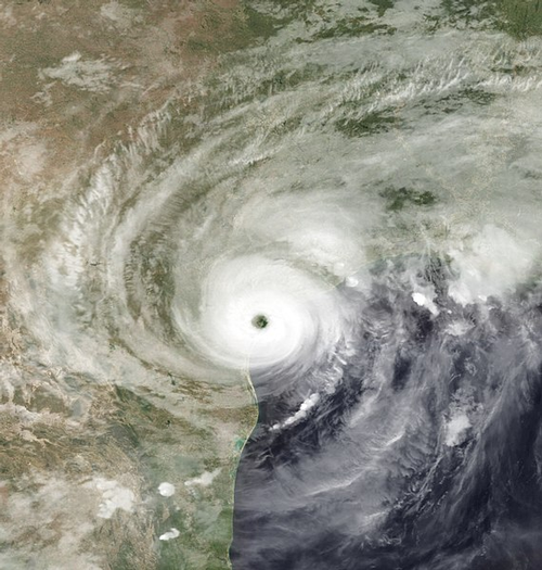 Hurricane Harvey satellite image